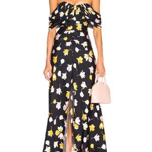 Self-Portrait off the shoulder floral dress
